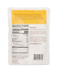Real Food Blends brown rice olive oil ginger component close-up