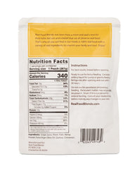 Real Food Blends label shows 100% real food ingredients.