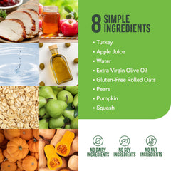 Real Food Blends back-of-label shows eight ingredients and no added sugars