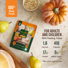 Real Food Blends pour action demonstrates easy administration via gravity or pump feeding methods