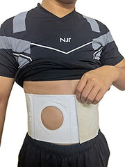 Realmedi ostomy belt wrap-on-torso design hugs the waist for discreet wear.
