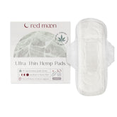 Red Moon ultra-thin hemp pads pack-10 box offers portable daily protection