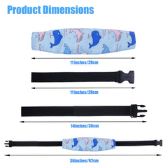 Redanha whale-blue head support helps neck comfort during trips.