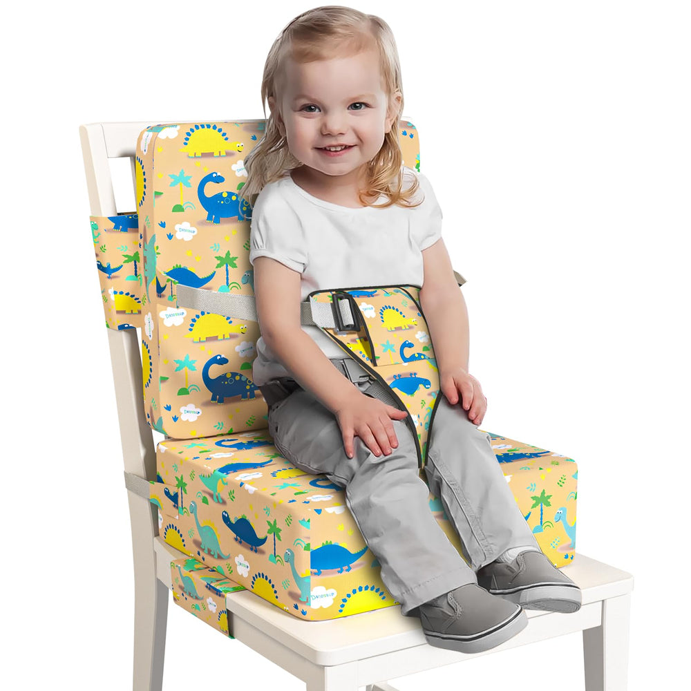 Redcoutt booster seat on a dining chair, securing a safe mealtime for toddlers