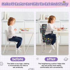 Redcoutt booster seat with removable cushion and backrest for adjustable height.