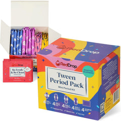 RedDrop Tween Pack 16 pads close-up, showing absorbent cores for reliable protection.