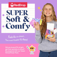 RedDrop Tween Pack fragrance-free wipes, four-count for gentle daily freshness.