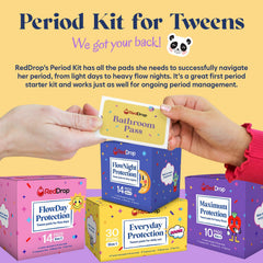 RedDrop FlowNight pads provide comfortable overnight protection for restful nights