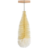 Redecker teardrop bottle brush with beechwood handle reaching narrow bottle necks easily.