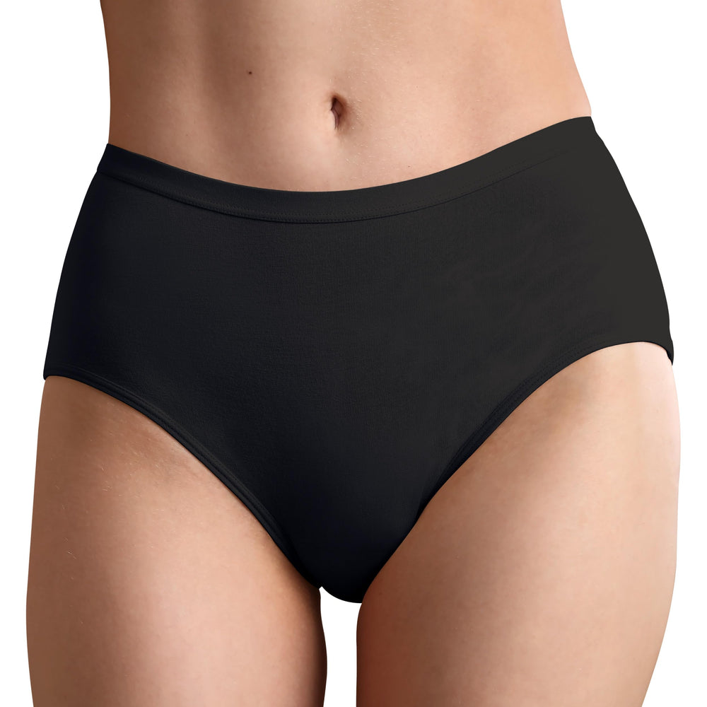 REELINDRY leak-proof underwear front view with discreet mid-waist fit and absorbent core