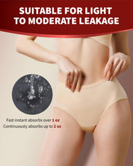 REELINDRY back layer leak-proof design keeps outer clothing clean and dry.