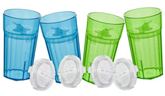 Reflo Smart Cup Bundle blue-green four-pack for toddler training