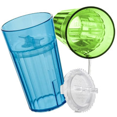 Top view of Reflo Smart Cup Bundle blue and green during training
