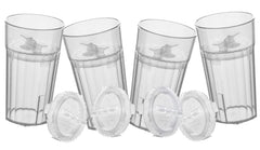 Reflo Smart Cup Bundle front view with clear 4-pack promoting toddler independence