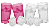 Reflo Smart Cup Bundle red four-pack ready for easy, mess-free meals.