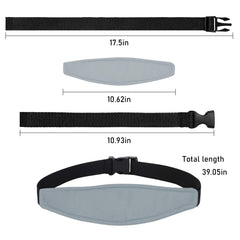 Reflyaway head-band-strap-grey adjustable for secure fit on car seats and strollers.