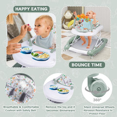 Eating mode with feeding tray for snack time on the go.