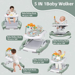 Adjustable height keeps baby at the right level for growth.