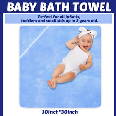 Reginary baby hooded towel on baby shows cozy warmth after bath
