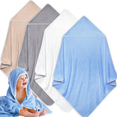 Reginary baby hooded towel white 30x30 inches keeps baby warm after bath