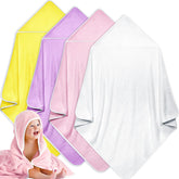 Reginary hooded baby towel close-up shows soft coral fleece for gentle drying.