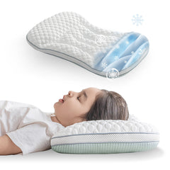 Reidio Toddler Pillow with cooling dots offering summer neck support.