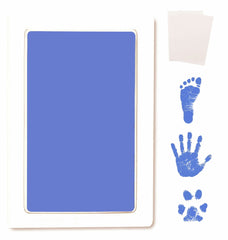 ReignDrop large blue inkpad for clean baby handprints.