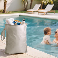 RelaxScene wet bag shows waterproof outer layer and breathable TPU.
