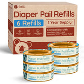Reli lavender-scent diaper pail refill bags fit Munchkin pails for ongoing freshness.