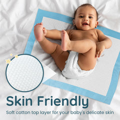 Reli disposable changing pad on the go folds compactly for travel and outings.