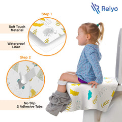 Relyo adhesive-strip design ensures secure placement during use.