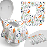 Relyo disposable seat cover travel-pack protects skin on public toilets.