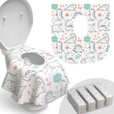 Relyo 20-pack dinosaurs cover for on-the-go protection in public restrooms.