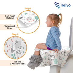 Relyo waterproof liner with soft-touch surface protects skin on public toilets.