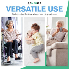 REMEDIES underpad reinforced moisture barrier edge for protection