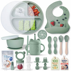 Remonda 23-piece feeding set overview showing a complete self-feeding solution.