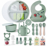 Remonda 23-piece feeding set shown for easy self-feeding at mealtimes.