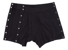 Renova Medical Wear post-surgery underwear for men tearaway front view, easy dressing access