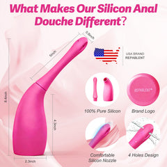 REPABLENT Anal Douche 5-inch slim nozzle—easy, comfortable insertion during use.