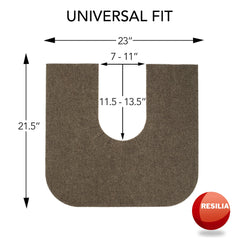 RESILIA toilet protector mat odor control tan helps keep bathroom fresh