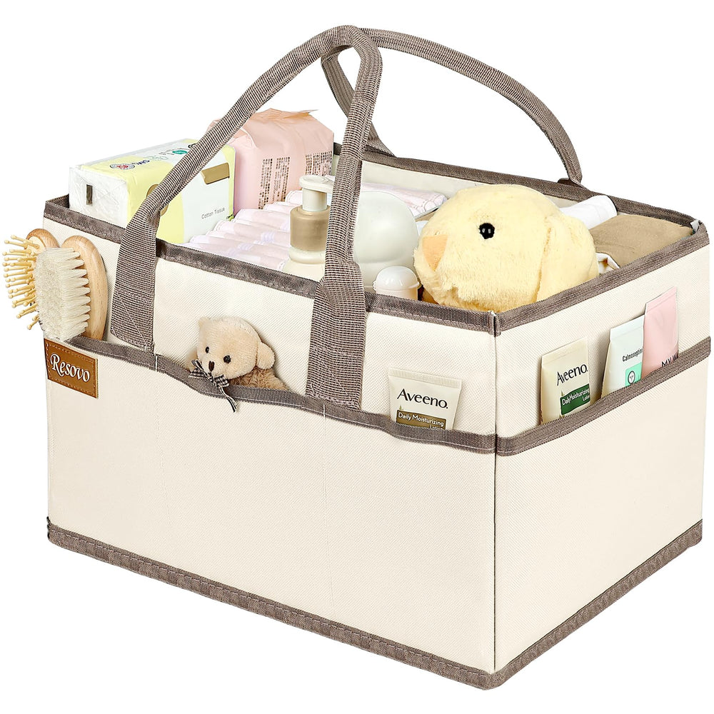 Resovo diaper caddy organizer with handle for easy transport and organized nursery essentials.