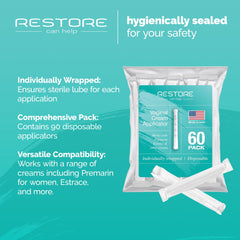 Restore Can Help comfort-threaded tip applicator for smooth, comfortable application.