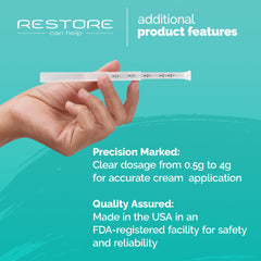 Restore Can Help compatible with Estrace Premarin Preseed for versatile topical use.