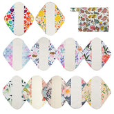 ReUseLife 12-piece cloth pads set with 8-inch pads for light-flow comfort.