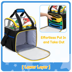 Rexmica four packs lower compartment perfect for bricks, tiles, and board games