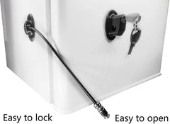 REZIPO easy-install fridge lock mounted on fridge door with no drilling.