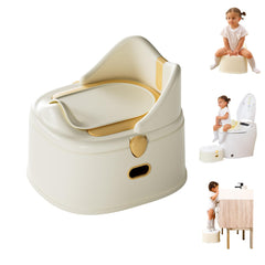 RGKQSY 3 in 1 potty seat with steps, yellow, supports independent toilet routines