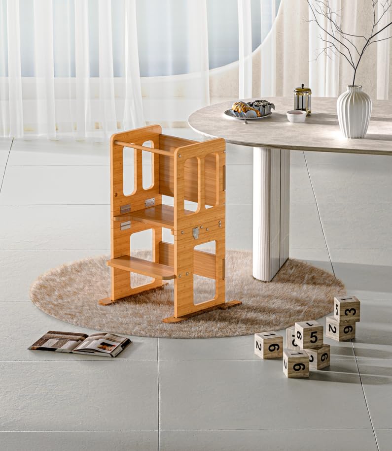 RGKQSY Hings Step Stool Chair supports safe toddler climbing with adjustable height.