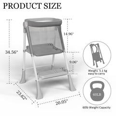 RGKQSY toddler learning tower with safety net enhances supervision during cooking.
