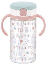 Richell Outing Straw Mug Miffy pink design for on-the-go sipping and style.